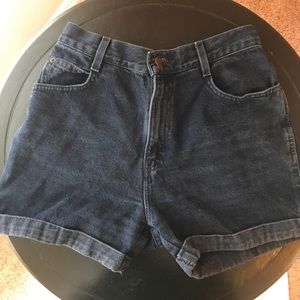 High waisted jean shorts